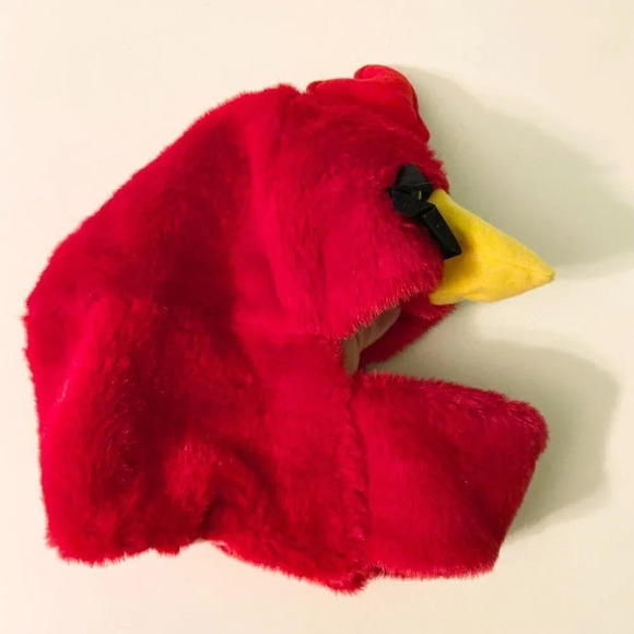 Vintage Kids Red Bird Hood Hat Made in Taiwan One Size Mask - Picture 15 of 15